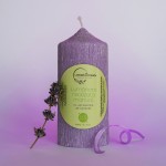 Lumanare parfumata cilindrica cu ulei esential de lavanda
